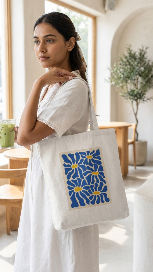 Bloom & Blue Tote